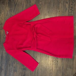 Elegant Red Dress with Belt